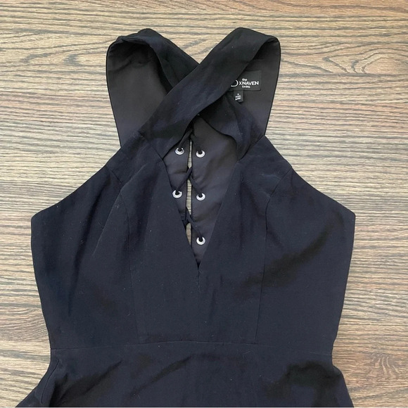 NBD x Naven Twins Lace Me Up Fit and Flare Black Dress Small - Picture 3 of 8